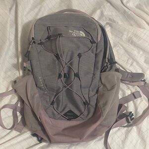 The North Face Women's Gray and Pink Backpack